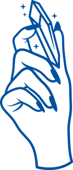 Magic crystal in hand of witch who casts spell using occult spells and secret rituals. Hand drawn. png