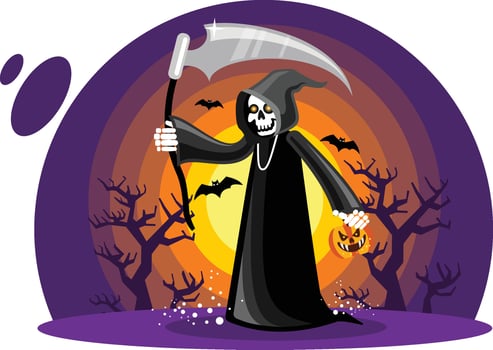 Halloween Grim Reaper vector