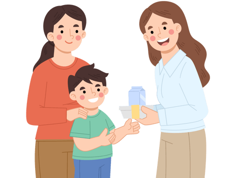 Woman sharing charity cartoon illustration png