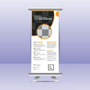 Business Roll Up Set. Standee Design. Banner Template, Abstract Blue Geometric Triangle Background , flyer, presentation, leaflet, j-flag, x-stand, x-banner, exhibition display vector