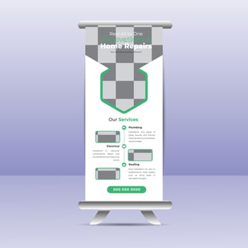 Business Roll Up Set. Standee Design. Banner Template, Abstract Blue Geometric Triangle Background , flyer, presentation, leaflet, j-flag, x-stand, x-banner, exhibition display vector