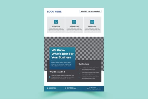 Creative corporate business flyer template design set, Geometric shape, perfect for creative professional business, trendy creative corporate multipurpose minimal flyer vector