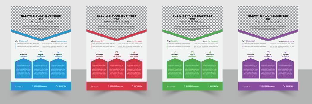 Creative corporate business flyer template design set, Geometric shape, perfect for creative professional business, trendy creative corporate multipurpose minimal flyer vector