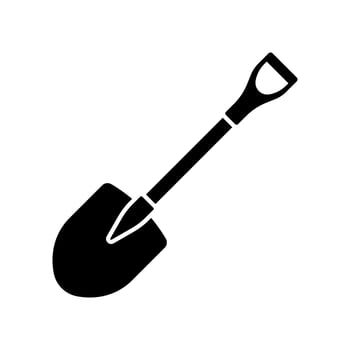 Shovel icon isolated on white background. vector