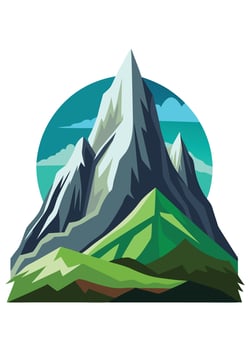 Abstract minimal mountain vector