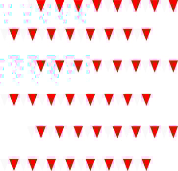 ribbons decoration red white indonesian independence day vector