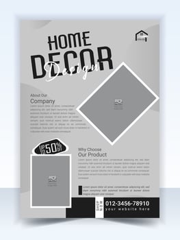 Furniture Sale Flyer Layout, Furniture or Interior Flyers Template vector