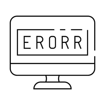 error operating system line icon illustration vector