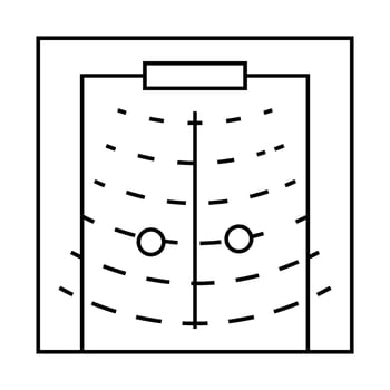 sound sensor for blind people line icon illustration vector