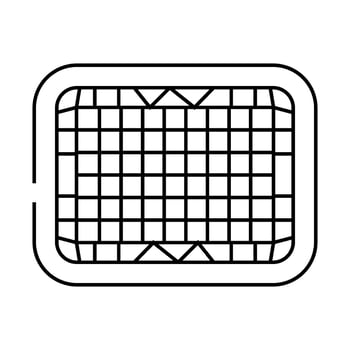 grid cricket accessory line icon illustration vector