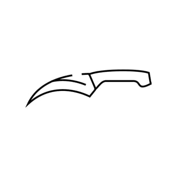 birds break vegetable knife line icon illustration vector
