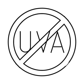 uva crossed out mark line icon illustration vector