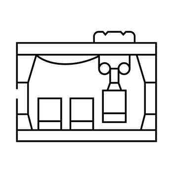 nuclear waste storage energy line icon illustration vector