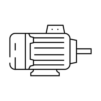electric motor electrical engineer line icon illustration vector