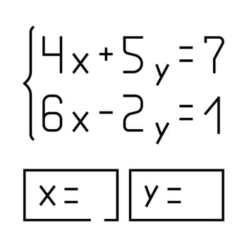 equation math science education line icon illustration vector
