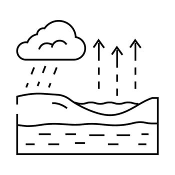aquifer recharge hydrogeologist line icon illustration vector