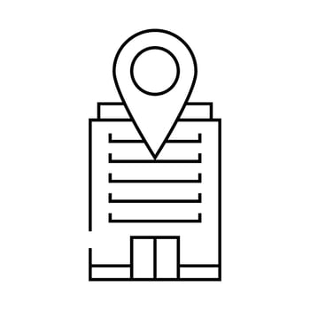 office map location line icon illustration vector