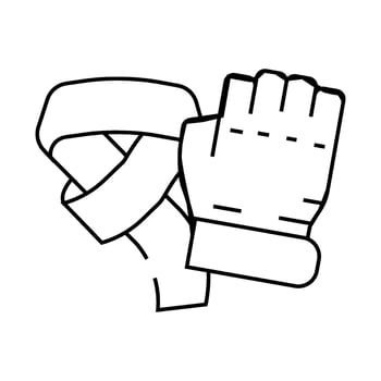 training gear clothing line icon illustration vector