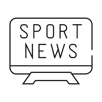 sport news line icon illustration sign vector