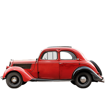 Red car over transparent background png