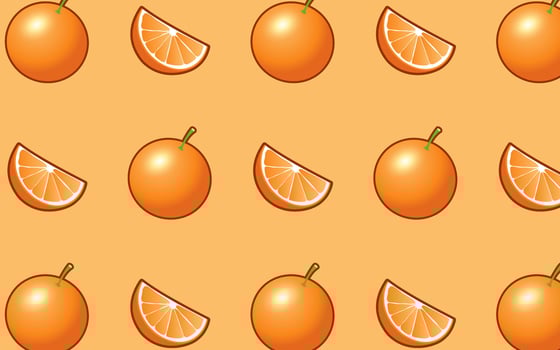 Illustration Seamless Tropical Fruit, Orange with Blank Background vector
