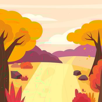 Hello Autumn. Banner with leaves vector