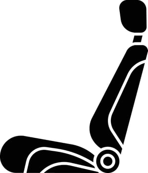 Car seat solid glyph illustration vector
