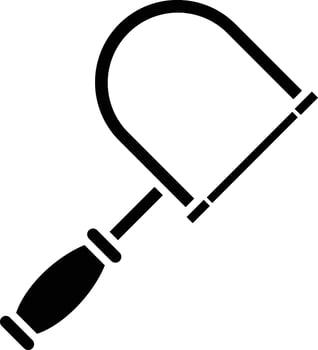 Fretsaw solid glyph illustration vector