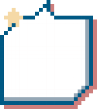 8bit retro game pixel art speech bubble balloon with star, icon sticker memo keyword planner text box banner png