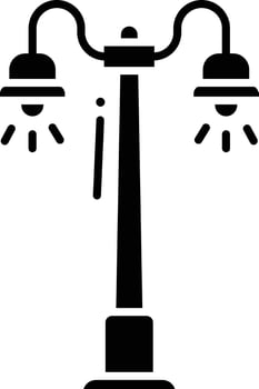 Street light solid glyph illustration vector