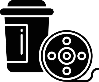 Drink bottle solid glyph illustration vector