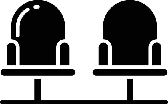 Seats solid glyph illustration vector