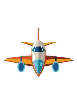 Art of Airplane on white background vector