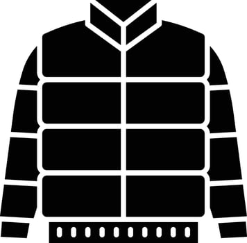 Jacket solid glyph illustration vector