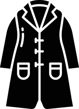 Coat solid glyph illustration vector