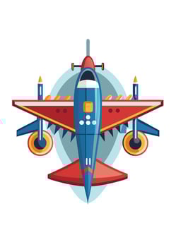 art of Airplane on white background vector