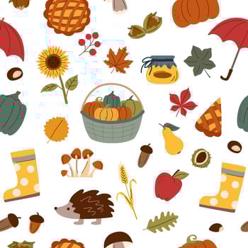 Autumn seamless pattern. Autumn concept. Autumn background. Harvest festival concept. vector