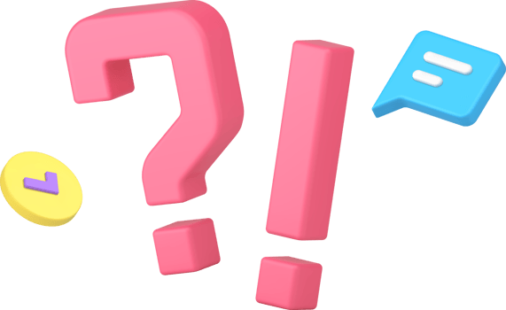 Question mark exclamation point communication chat discussion information 3d icon realistic png