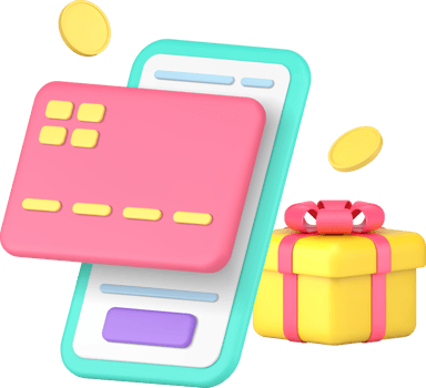 Card payment cashback financial bonus money back guarantee smartphone banking app 3d icon png