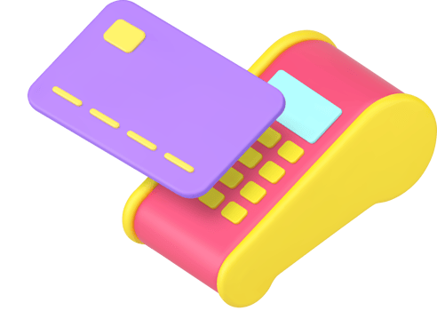 Credit card POS terminal machine contactless payment e money banking transaction 3d icon png
