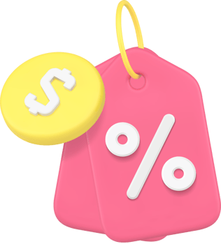 Sale discount tag rope percentage shopping special offer promo label 3d icon realistic png