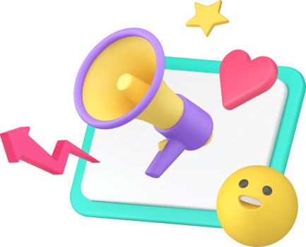 Social media marketing internet advertising campaign SEO optimization 3d icon realistic png