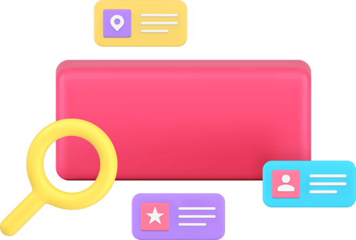 NFT media file management library searching image in digital database 3d icon realistic png