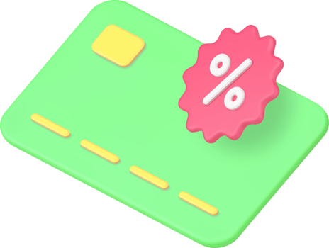 Cashback banking service card shopping sale award for e money payment 3d icon realistic png