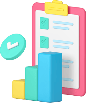 Time management success data analyzing efficient productivity control 3d icon realistic png