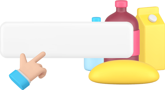 Buy now grocery online shopping button with business man hand click cursor 3d icon realistic png