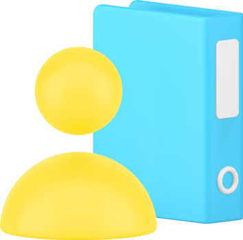 Office employee work document folder archive backup information management directory 3d icon png