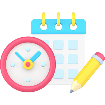 Time management event reminder business planning calendar tips work organization 3d icon png