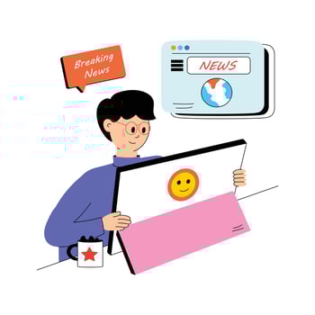 Unique design flat illustration of online news vector