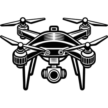Drone silhouette illustrator vector